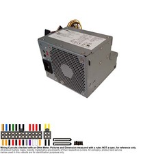 Power Supply  235W Delta Dell DPS-235DB A M618F 0M618F A01 L Shape Optiplex 360 picture