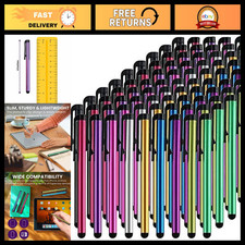 100 Pack Stylus Pens for Touch Screen Devices - Thick Rubber Tip, Multi-Color Se picture