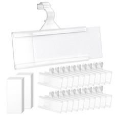 25Pcs Wire Shelf Label Holder, Reusable Plastic Shelf Tags for Pantry Retail Sho picture