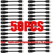 50pcs for HP DELL 100W 140W 7.4mm Power Adapter Converter Cable To USB-C Port US picture