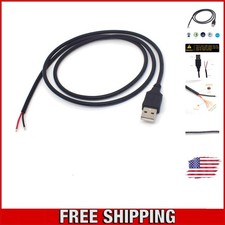 1M/3.3FT USB 2.0 Male Bare Wire Cable - 20AWG Power Pigtail for DIY Projects picture