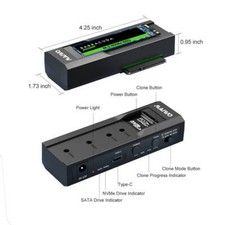 MAIWO K10635N type C 10Gbps to Dual Bay HDD/NVMe M2 SSD Clone Converter for 2.5 picture