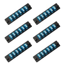 6-Pack 12-Port LGX Fiber Patch Panel with Numbered Ports + Preloaded LC Adapters picture