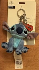 Disney Parks Bag Charm Keychain Plush Stitch & Guitar picture
