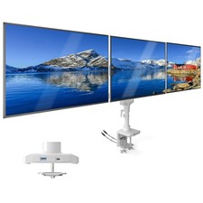 Mount-It Triple Monitor Mount, 3 Monitor Desk Mount, Fits 13–27