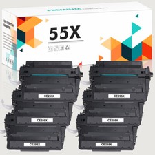 6 PK CE255X 55X Toner Compatible With HP LaserJet Enterprise P3015D P3015X M521D picture