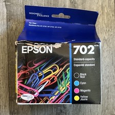 EPSON 702 Ultra Ink Standard Capacity Black & Color Cartridge EXP 02/29 Dmg Box picture