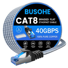 Cat 8 Ethernet Cable 50 Ft, Nylon Braided High Speed Heavy Duty Network picture