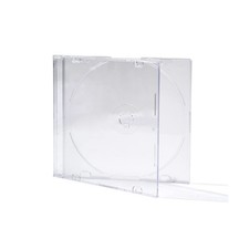 Ultra Thin 5.2mm Slim Clear CD Jewel Case with Built in Frost Clear Tray, 100 P picture