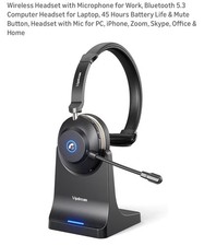 Vipdream Wireless Headset with Microphone for Work, Bluetooth 5.3 Computer Heads picture