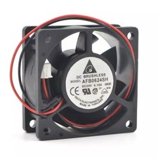Delta AFB0624SH 6025 DC24V 0.21A 6CM 2-Wire Dual Ball Cooling Fan picture
