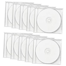 10 PCS Standard Single Clear CD Jewel Case, 10 mm Slim Transparent Tray, 10 PCS picture
