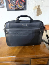Kenneth Cole Reaction Leather Laptop Briefcase, Padded Shoulder Strap, Black picture