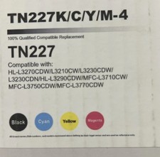 TN227 Black Cyan Yellow Magenta Brother Toner Cartridges TN227K/C/Y/M-4 Qty 8 picture