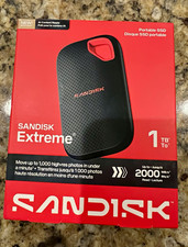 SanDisk Extreme 1TB Portable External SSD USB-C 2000MB/s, Rugged Black/Red. NEW picture