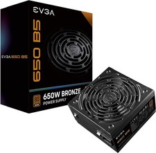 EVGA 650 B5 650W 80+ Bronze Modular ATX PSU Black w/ Power Cable NEW OPEN BOX picture