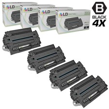 LD Reman Replacements CE255A 55A Set of 4 Black Toner for HP P3015 P3010 M525f picture