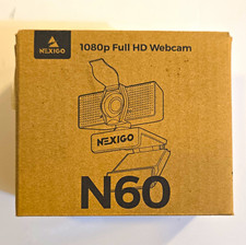 NexiGo N60 1080p Full HD USB Webcam 30fps, Privacy Cover, Built-In Mic, Black picture