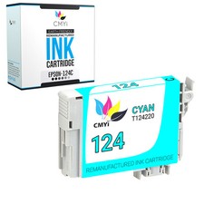 1PK T124 Cyan Ink for Epson 124 Cartridge Fits Stylus Workforce 320 NX230 NX330 picture