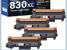 4x TN830XL Toner Cartridge For Brother 830 DCP-L2640DW L2760DW HL-L2405W Read picture