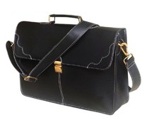 Genuine Leather Laptop Bag for Office & Travel-Handmade Vintage Briefcase,Mes... picture