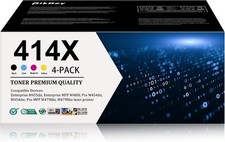  414X High Yield Toner Set For HP Black Cyan Yellow Magenta (4 Pack) picture
