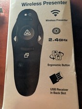 Black Wireless Presenter 2.4GHz Ergonomics USB Receiver Slot picture