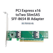 PCI Express x16 to Two SlimSAS SFF-8654 8i Adapter XIC PE4165-4IL shinreal picture