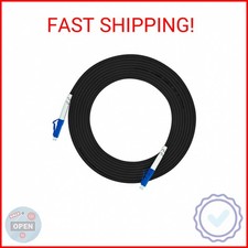 Jeirdus 100ft 100feet 30m LC to LC Outdoor Armored Simplex 9/125 SM Fiber Optic picture