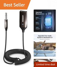Durable Zinc Aux to Bluetooth Receiver - Plug and Play for Cars and Homes picture