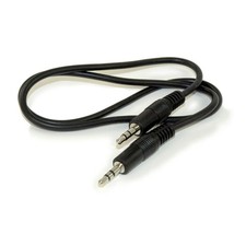 2ft 3.5mm Mini-Stereo TRS Male to Male Speaker/Audio Cable  Black picture