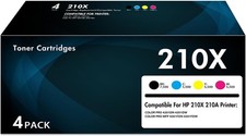 aceink 210X Compatible Toner 4-Pack with Chip Black Cyan Magenta Yellow picture