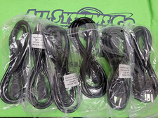 LOT OF SIX (6) 1.5M COMPUTER/MONITOR POWER CORD 18AWG 42 picture