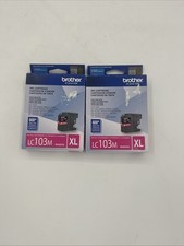 Genuine Brother LC103M XL High Yield Magenta Ink Cartridge NEW (OPEN BOX) 2 Pack picture