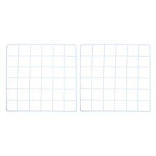 2Pcs Iron Wire Grid Panel Board Photo Display Holder Hanging Frame White 12