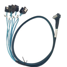 SlimSAS LP SFF-8654 8i Right Angle to 8 Port SATA Cable for Dell H755 H750 picture