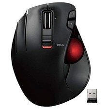 ELECOM Mouse Black M-XT4DRBK-G Wireless truck ball (thumb) Red ball for left han picture