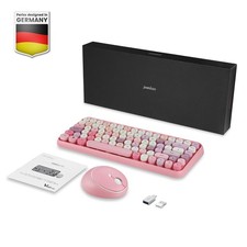 PERIDUO-713 Perixx 11673 Wireless RF Wireless Membrane Key Switch QWERTY Pink ~D~ picture