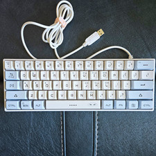 MageGee TS91 61-Key Compact Portable Wired USB Membrane Keyboard White QWERTY picture