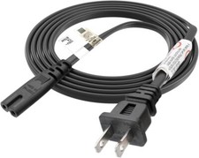 FIRMERST 2 Prong 6/12 feet Right Angle Power Cord 18AWG 6 feet for TV, Switch picture