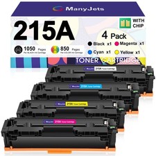 ManyJets 215A Toner Cartridges 4-Pack (Black, Cyan, Yellow, Magenta) picture