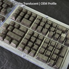 Clear Frosted PC Keycaps Set for Mechanical Keyboard 60% 75% TKL 100% MX picture