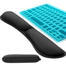 Stylish Black Ergonomic Wrist Rest for Keyboards - Comfort & Durability Included picture