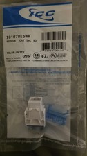 Icc IC1078E5WH Cat-5E Ez Module insert White Ethernet Jack Keystone 17e64 New picture