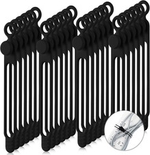 40 Pcs Silicone Cable Ties Reusable Holder Adjustable Straps Multipurpose Chargi picture