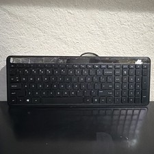 HP - Black Slim USB Wired Keyboard (KBAH21) - GREAT WORKING CONDITION picture