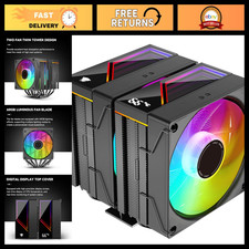 High-Performance CPU Air Cooler with Dual ARGB Fans, 6 Heat Pipes, Digital Displ picture