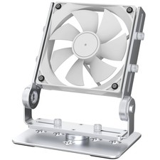 Aluminum Multi-Purpose Desk Fan Stand Mount for 12cm Computer Fans (Silver) picture