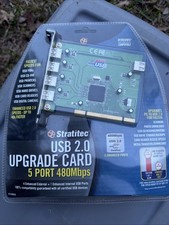 Stratitec USB 2.0 Upgrade Card 5 Port 480Mbps Windows Compatible High Speed picture