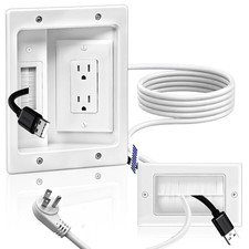 Nearza in Wall Cable Management Kit with Recessed Outlet 9FT Power Cord Fits All picture